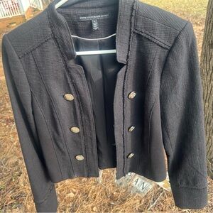 White House Black Market Black Blazer with Gold Buttons